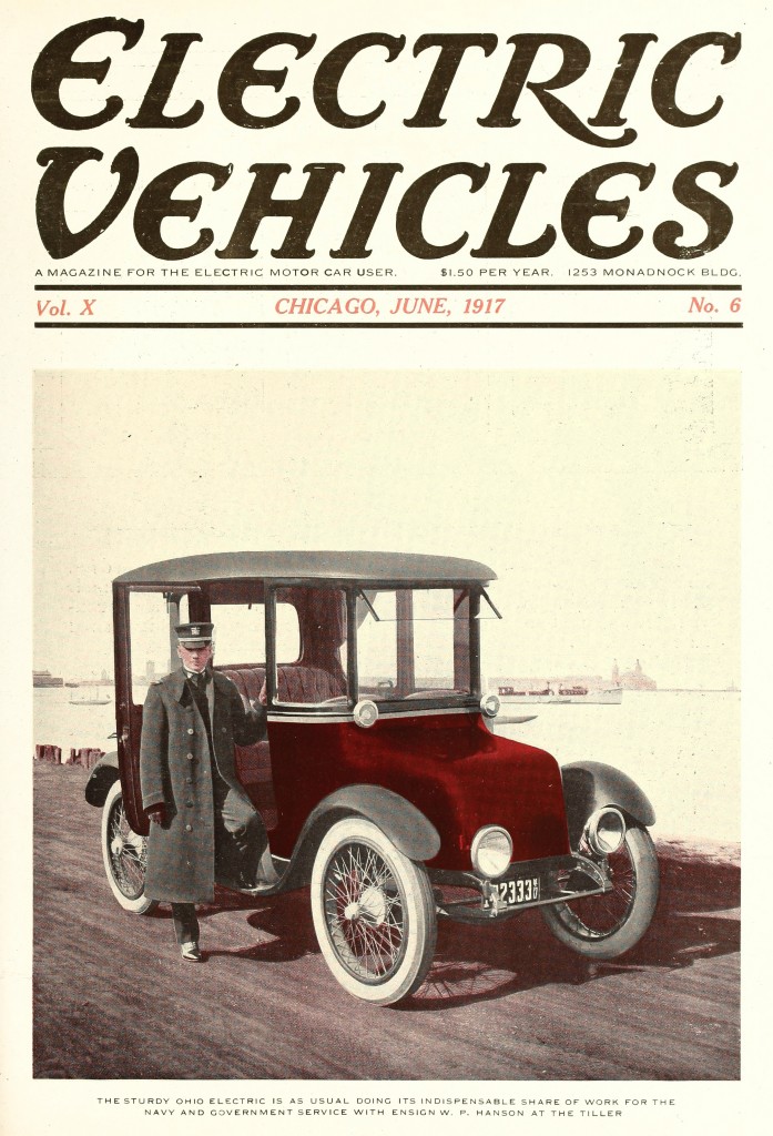 Electric Vehicles Magazine Cover June 1917
