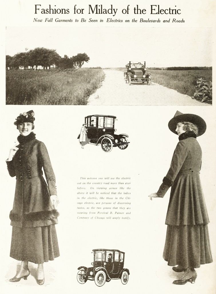 Fashions for Electric Car Women - Advertisement circa 1916