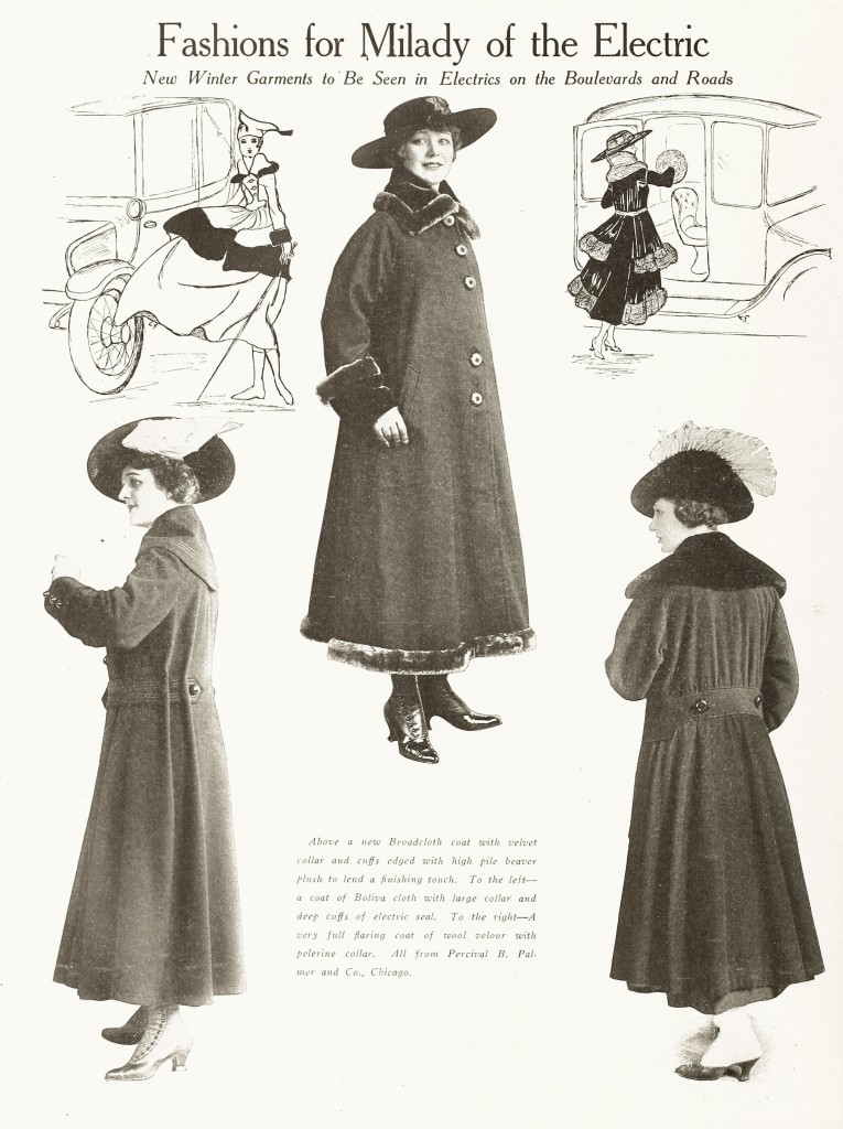 Fashions for Electric Car Women - Advertisement circa 1916