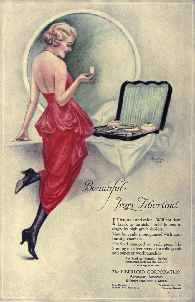 Fiberloid Company Plastic Brush Set Advertisement 1921