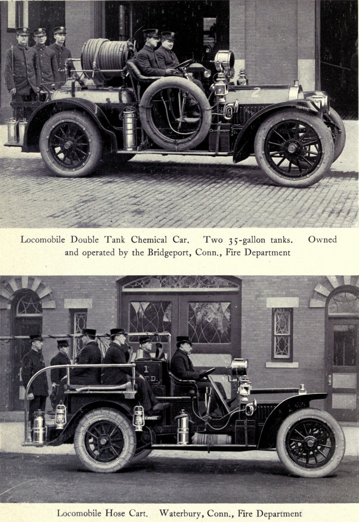 Fire Department Cars circa 1912 Bridgeport and Waterbury Connecticut