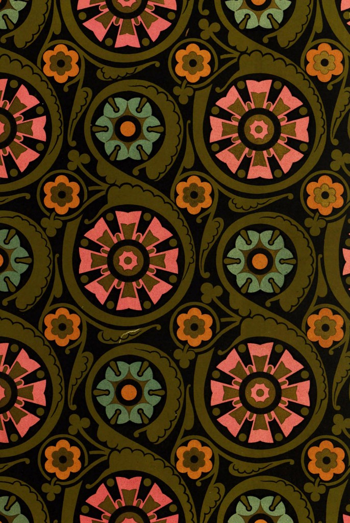 Geometric Floral Pattern from Studies in Design by Christopher Dresser Ph.D. circa 1876