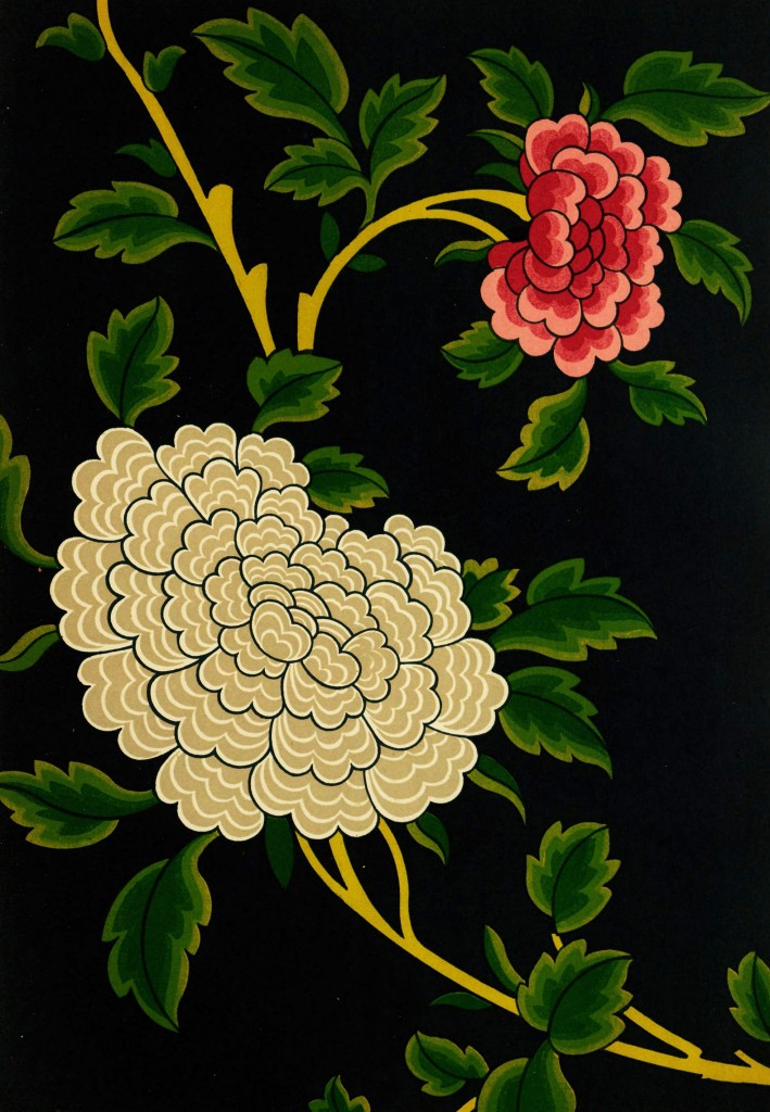 Chinese Inspired Floral Pattern from Studies in Design by Christopher Dresser Ph.D. circa 1876
