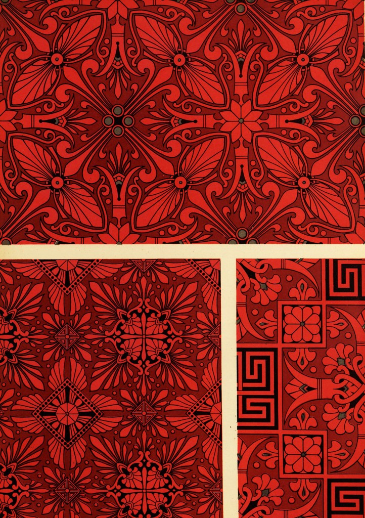 Greek Inspired Floral Patterns from Studies in Design by Christopher Dresser Ph.D. circa 1876