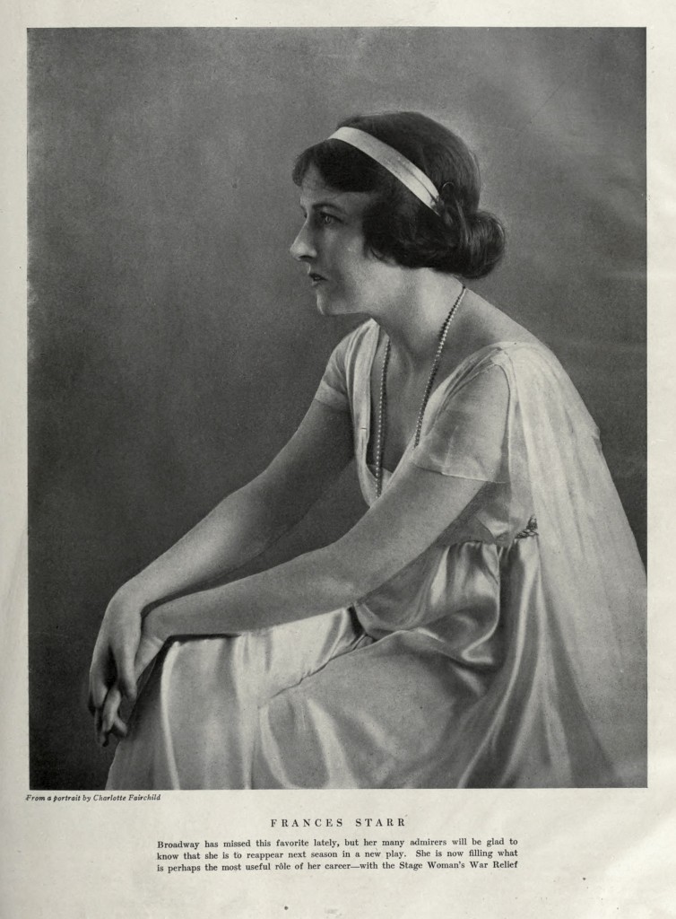 Frances Starr Portrait circa 1918