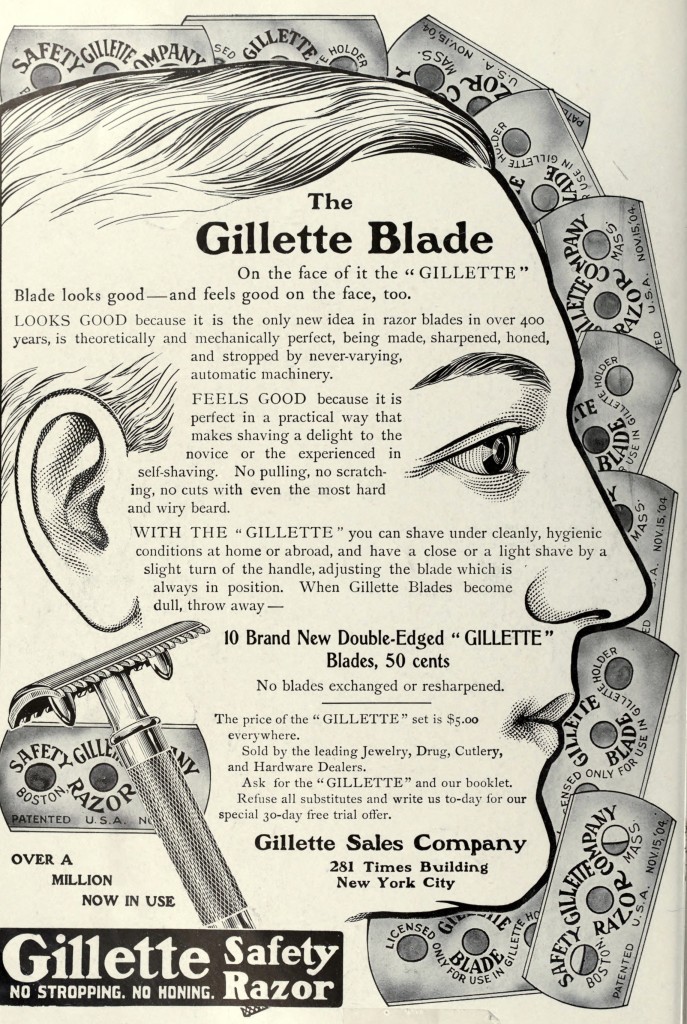 Gillette Safety Razor Blade Advertisement circa 1907