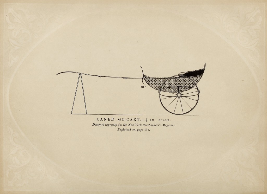 Go-cart Cane Carriage - Antique Illustration circa 1863