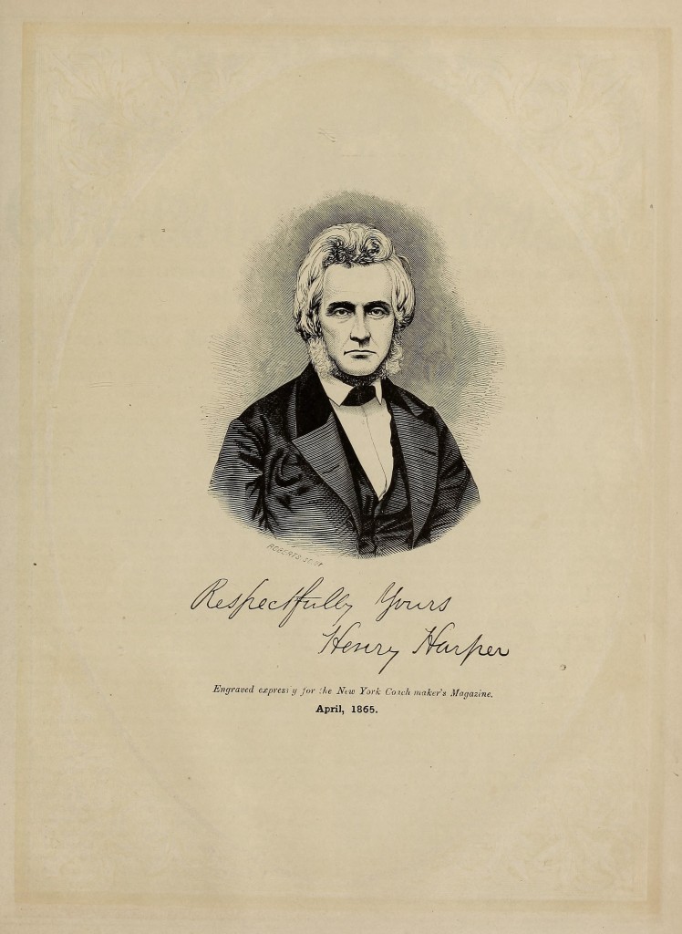 Henry Harper Portrait circa 1865 - Born March 13,1813 in Harpersfield Ohio