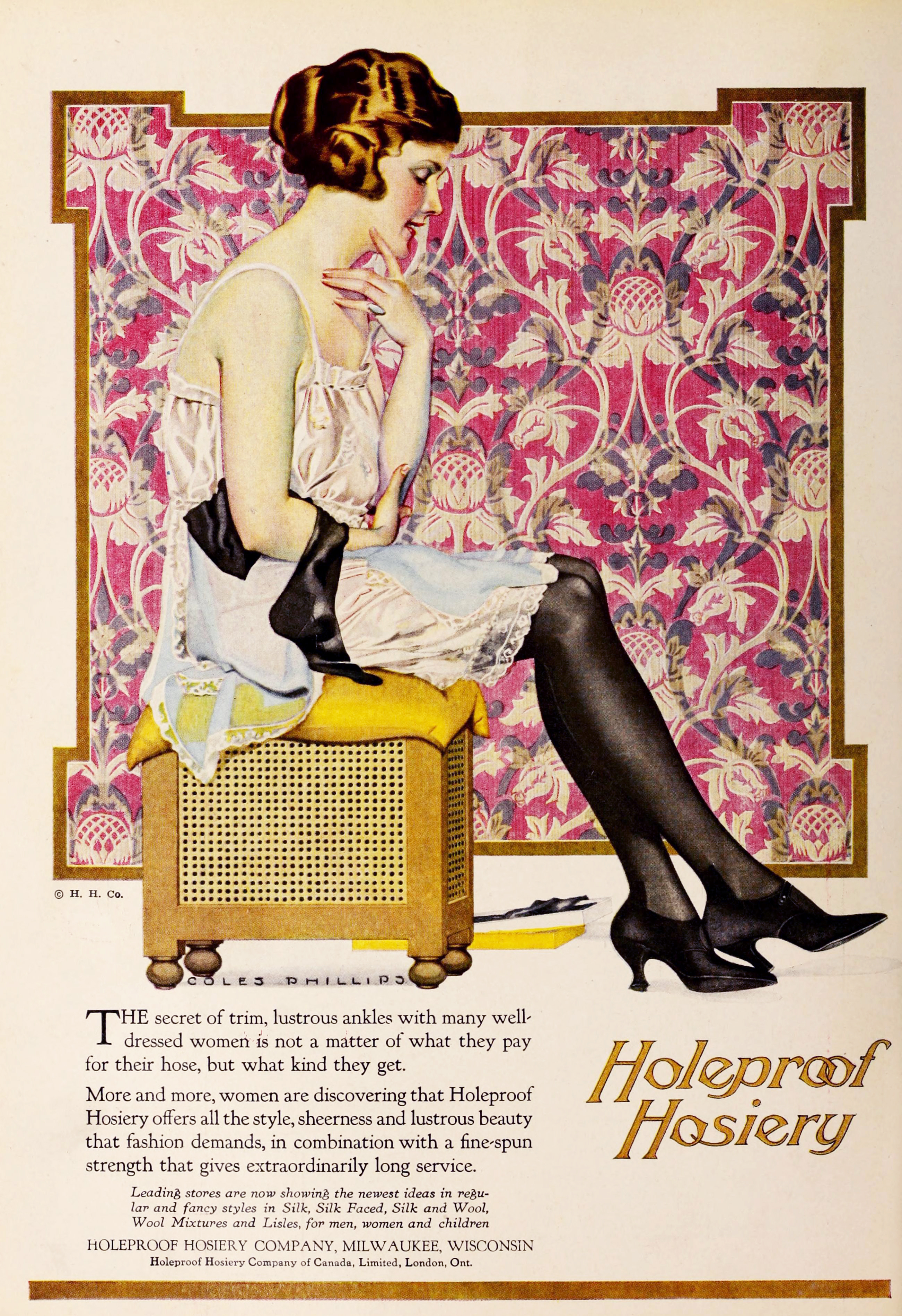 Holeproof Hosery Company Advertisement Circa 1921