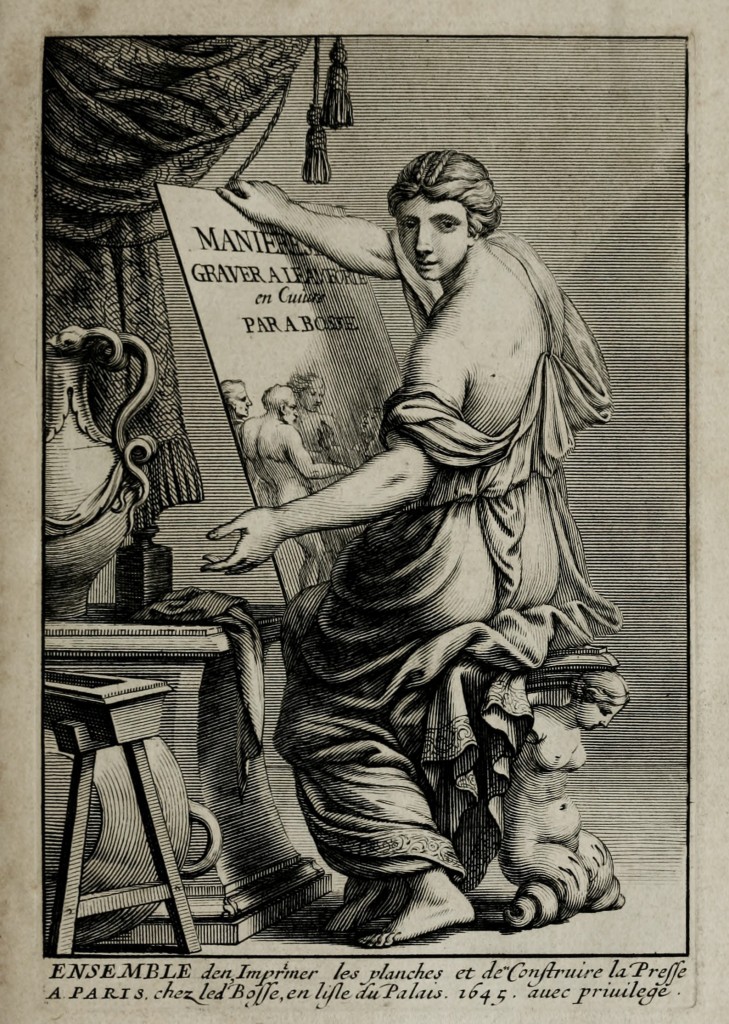 Frontispiece Illustration a Book on Etching circa 1645 by Abraham Bosse