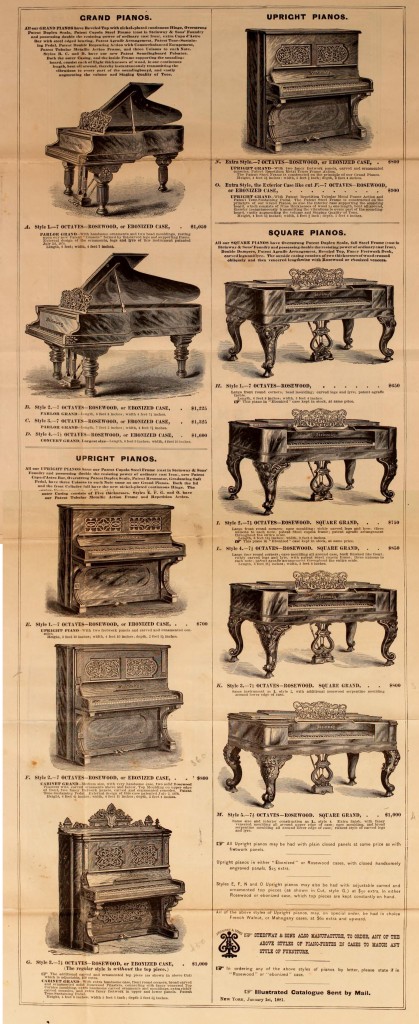 Illustration Of Steinway Sons Pianos