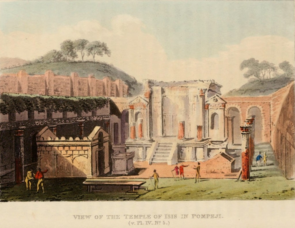 Illustration of the Temple of Isis in Pompeii circa 1802 as Published in 1815