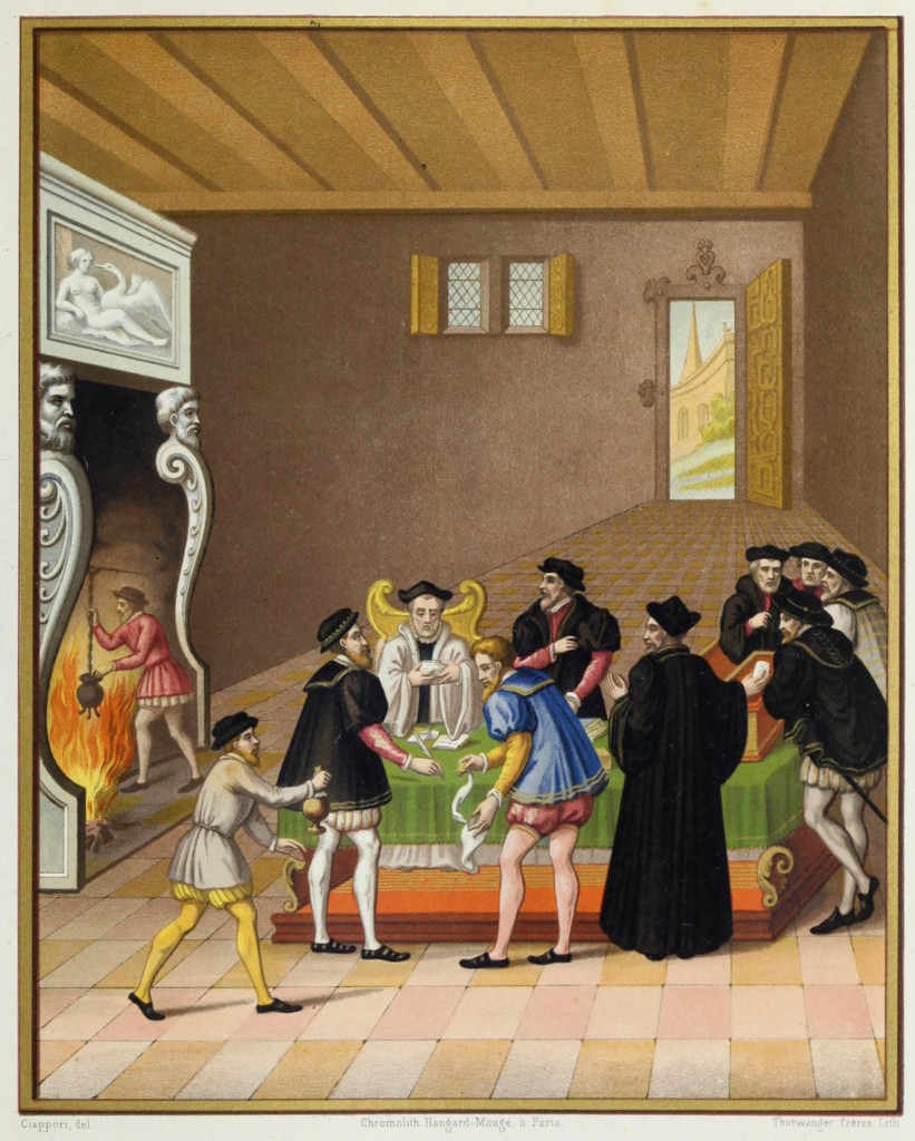 Illustration King Henri II In The Chamber Of Notaries And Secretaries To The King The By Claudius Ciappori 1857