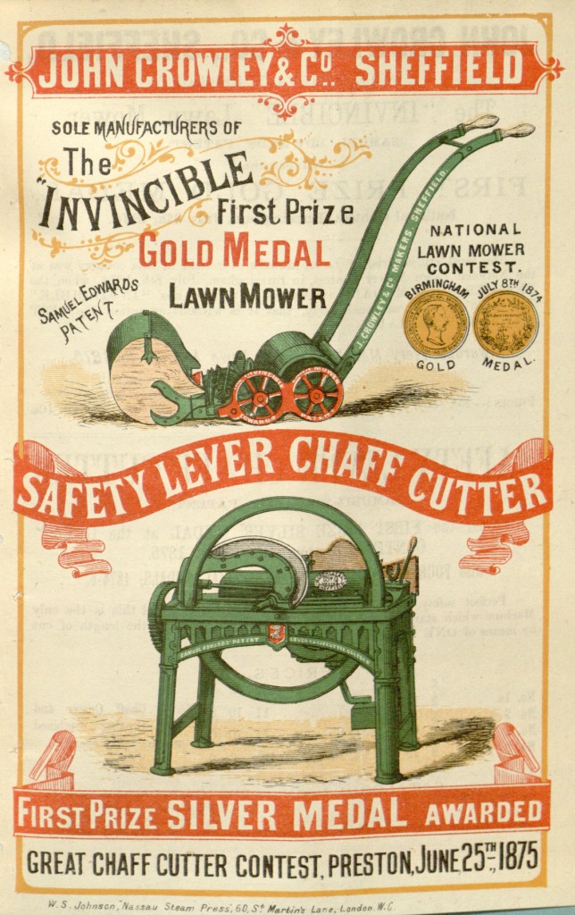 Lawn Mower Ad and Contest circa 1875