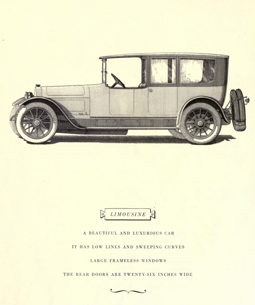 Locomobile Co Limousine Car Model Illustration 1915