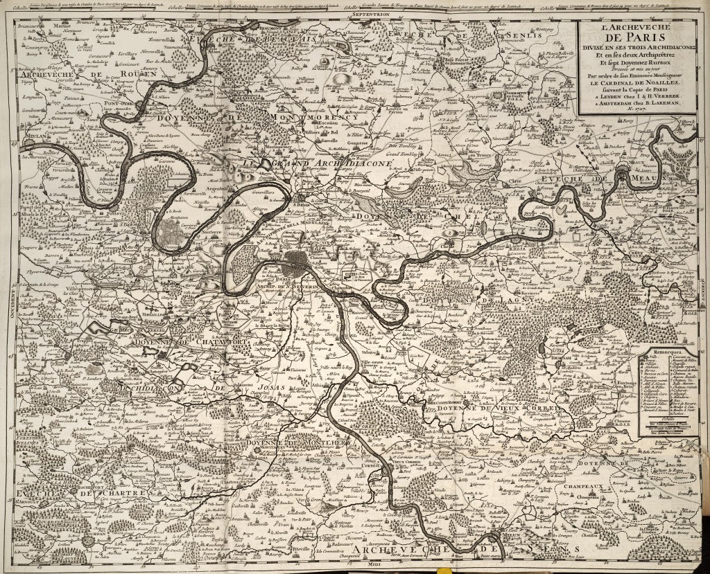 Map of Paris circa 1727