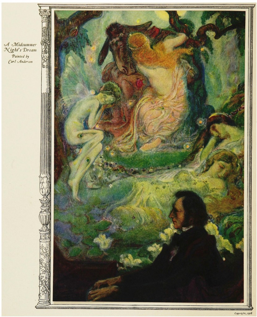 Mendelssohn Midsummer Nights Dream Painting By Carl Anderson 1918