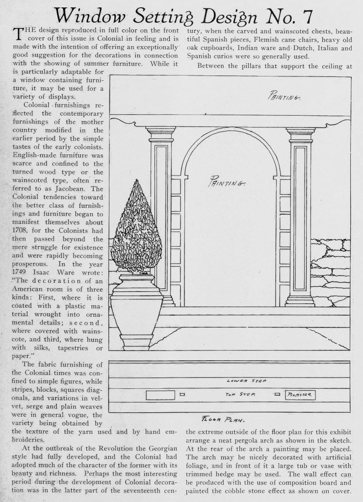 Magazine Cover and Store Window Display Example April 1919 from Merchants Record and Show Window