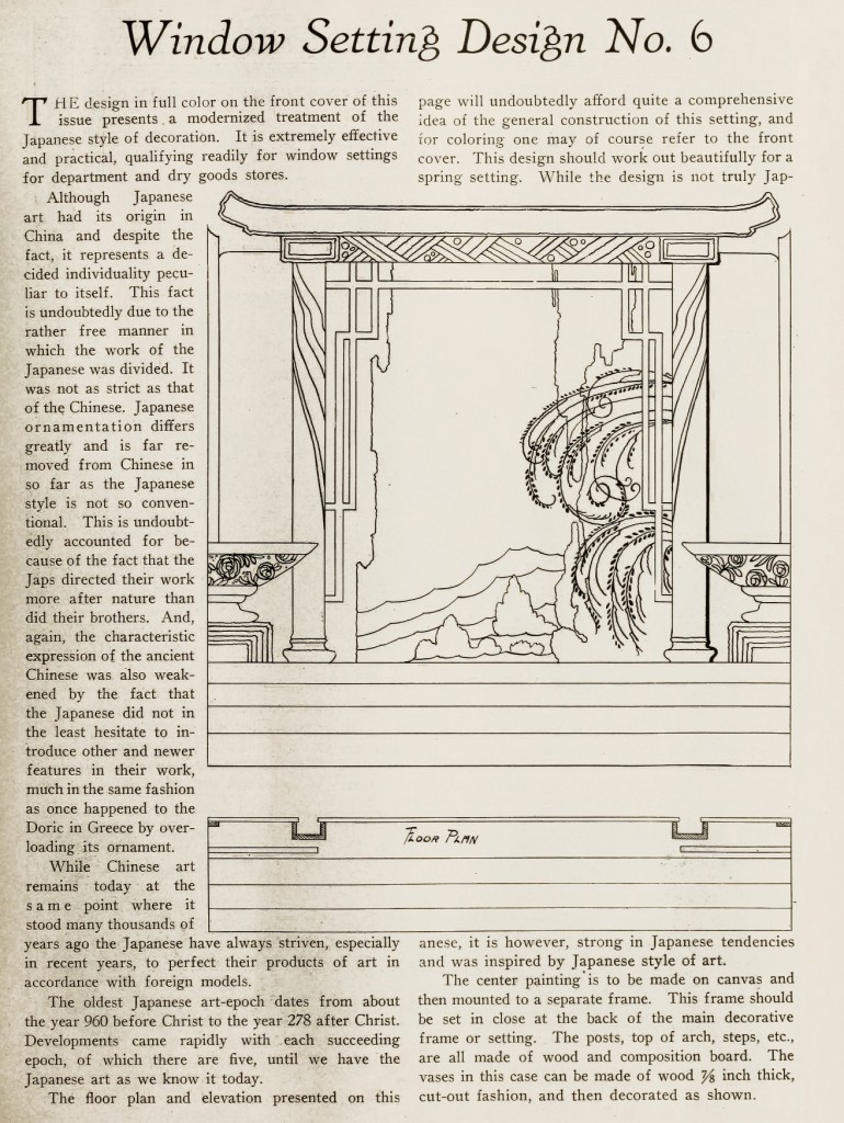 Magazine Cover and Store Window Display Example March 1919 from Merchants Record and Show Window