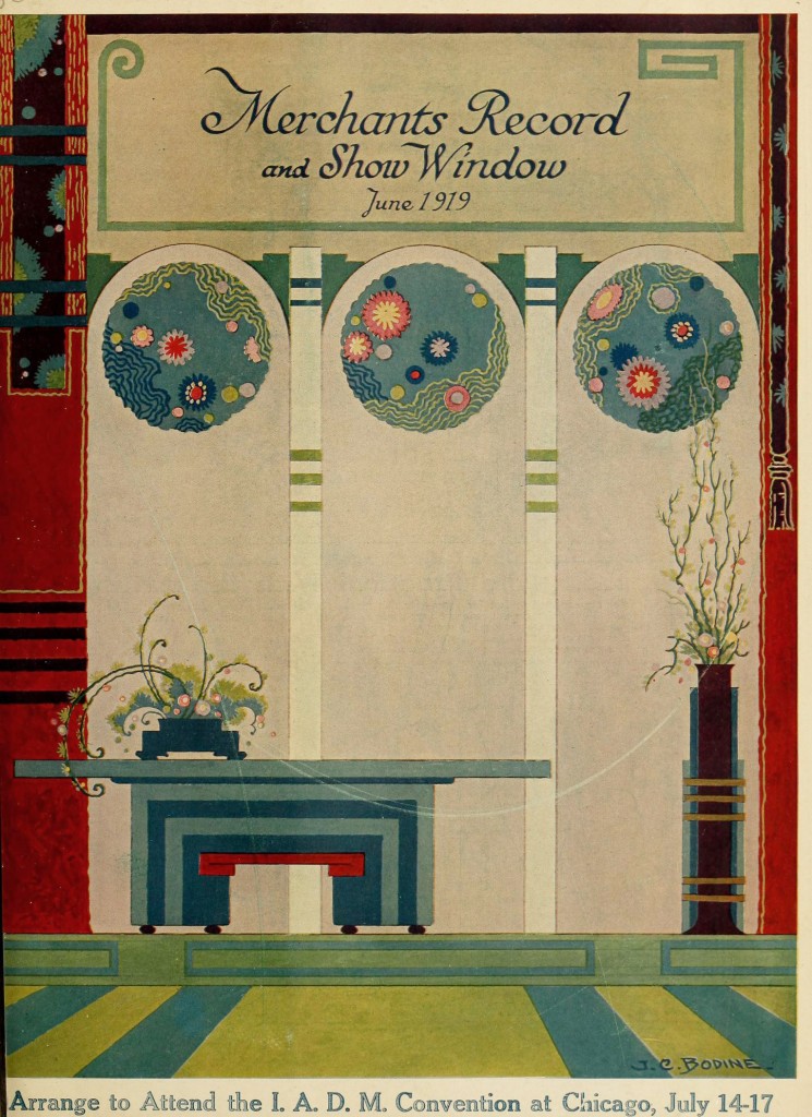 Magazine Cover and Store Window Display Example June 1919 from Merchants Record and Show Window