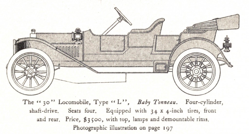 Model 30 Type L Baby Tonneau Sketch - Locomobile Co 1912