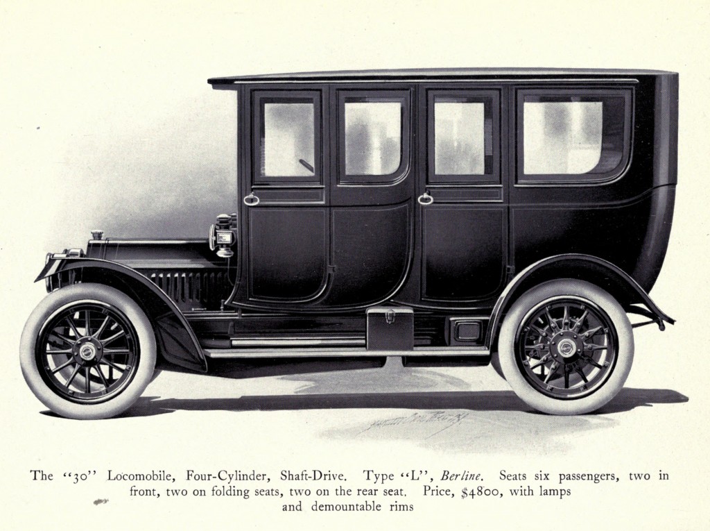 Model 30 Type L Berline Illustration - Locomobile Co 1912