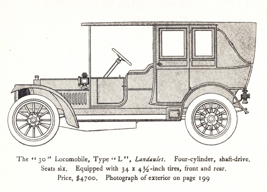 Model 30 Type L Landaulet Sketch - Locomobile Co 1912