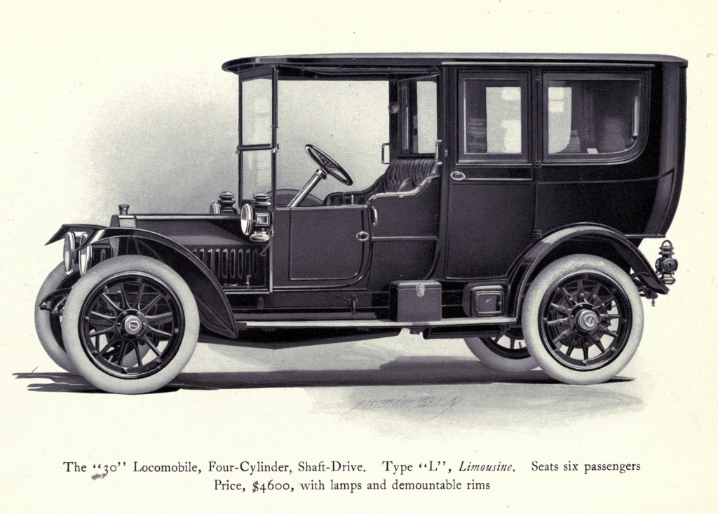 Model 30 Type L Limousine Exterior Illustration - Locomobile Co 1912
