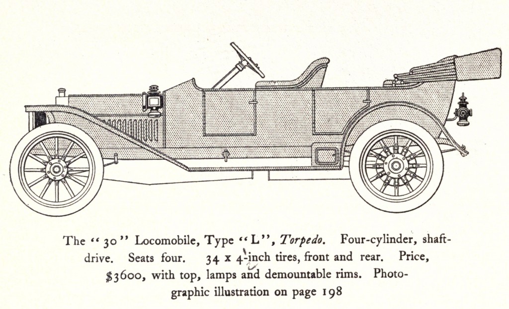 Model 30 Type L Torpedo Sketch - Locomobile Co 1912