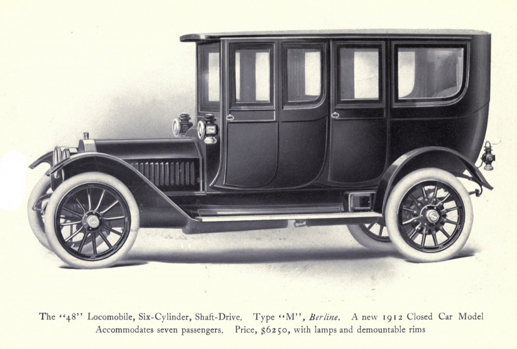 Model 48 Type M Berline Car Illustration - Locomobile Co 1912