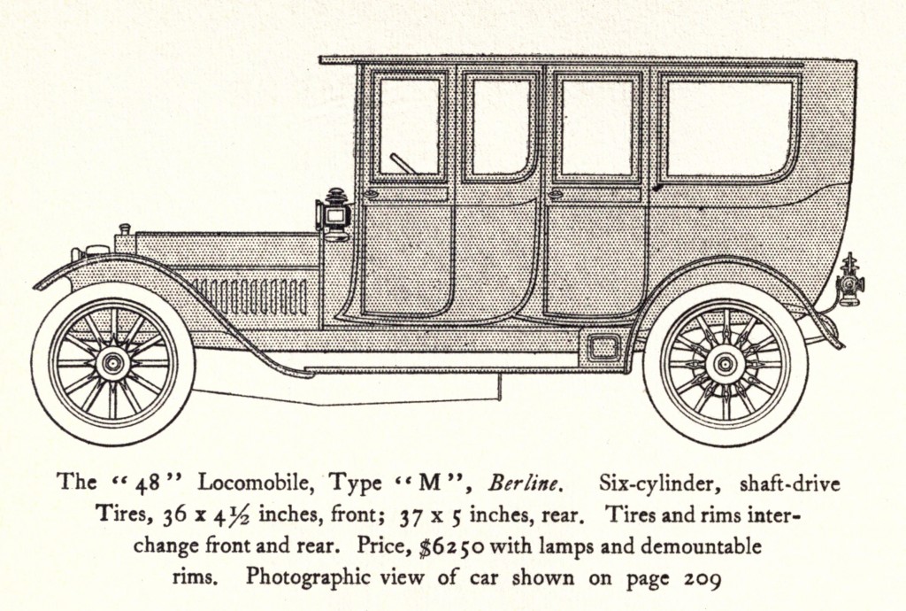 Model 48 Type M Berline Car Sketch - Locomobile Co 1912