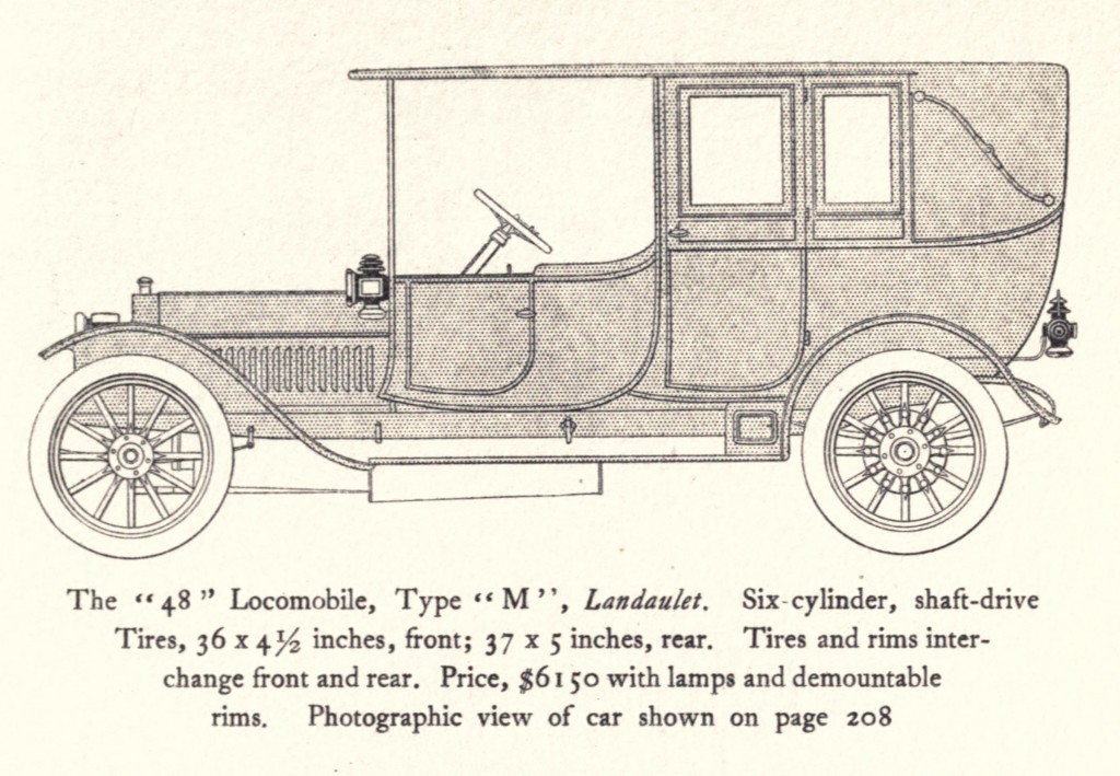 Model 48 Type M Landalet Car Sketch - Locomobile Co 1912
