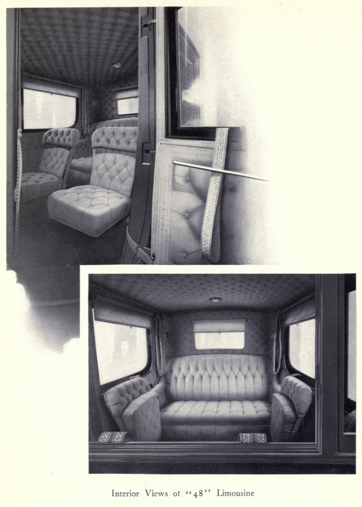 Model 48 Type M Limousine Interior Illustration - Locomobile Co 1912