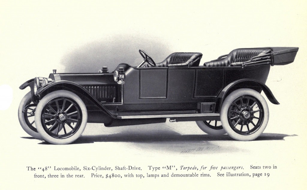 Model 48 Type M Torpedo Car Illustration - Locomobile Co 1912