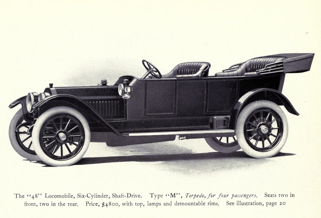 Model 48 Type M Torpedo Car Illustration - Locomobile Co 1912