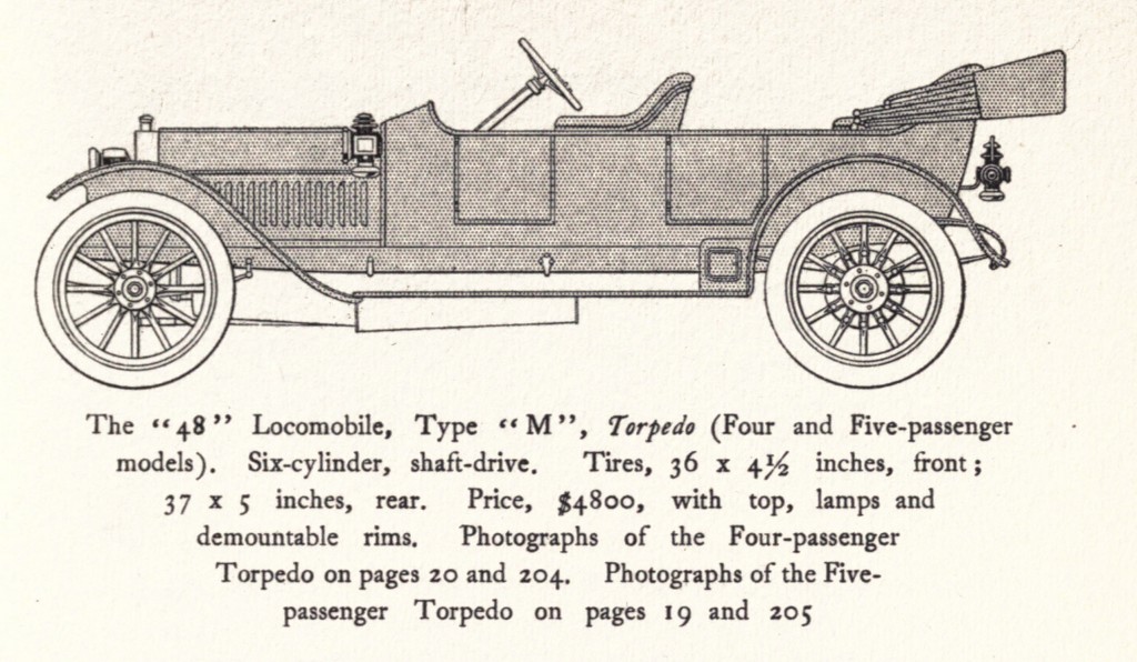 Model 48 Type M Torpedo Car Sketch - Locomobile Co 1912