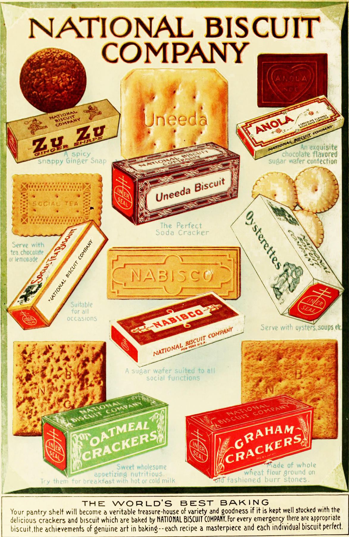 National Biscuit Company Nabisco Ad Circa 1919