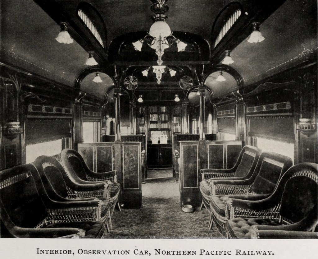 Northern Pacific RR Interior, Observation Car 1906