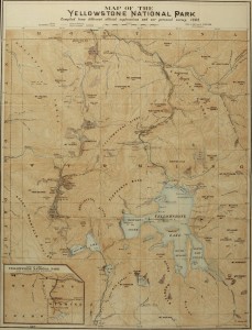 Yellowstone National Park Route Map - Northern Pacific Railway Wonderland Route 1892