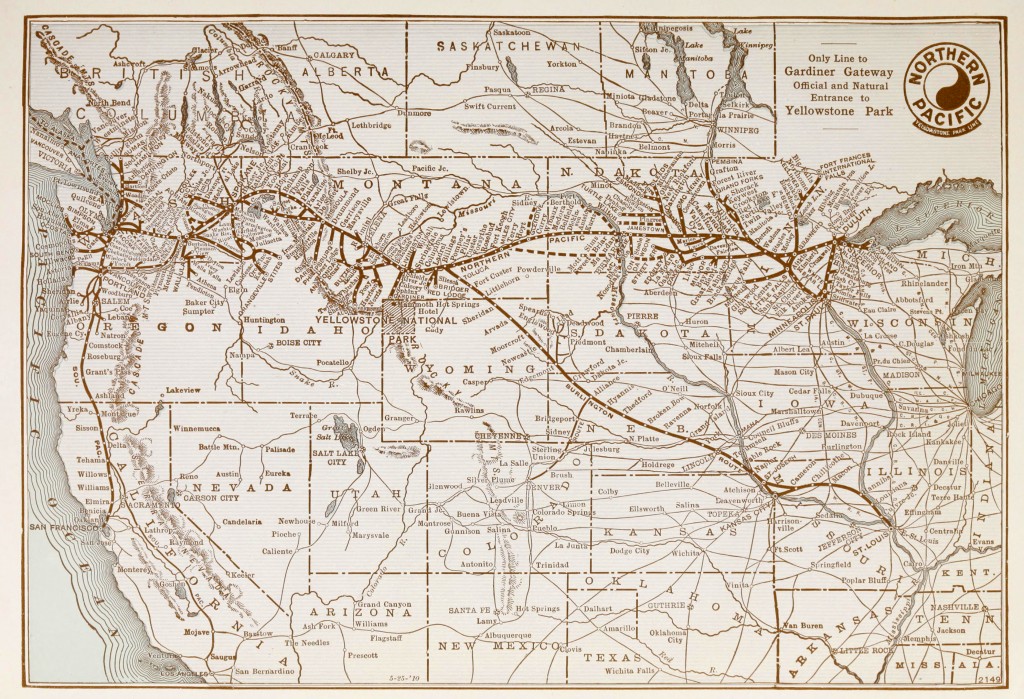 Route Map 1910 - Northern Pacific RR Wonderland