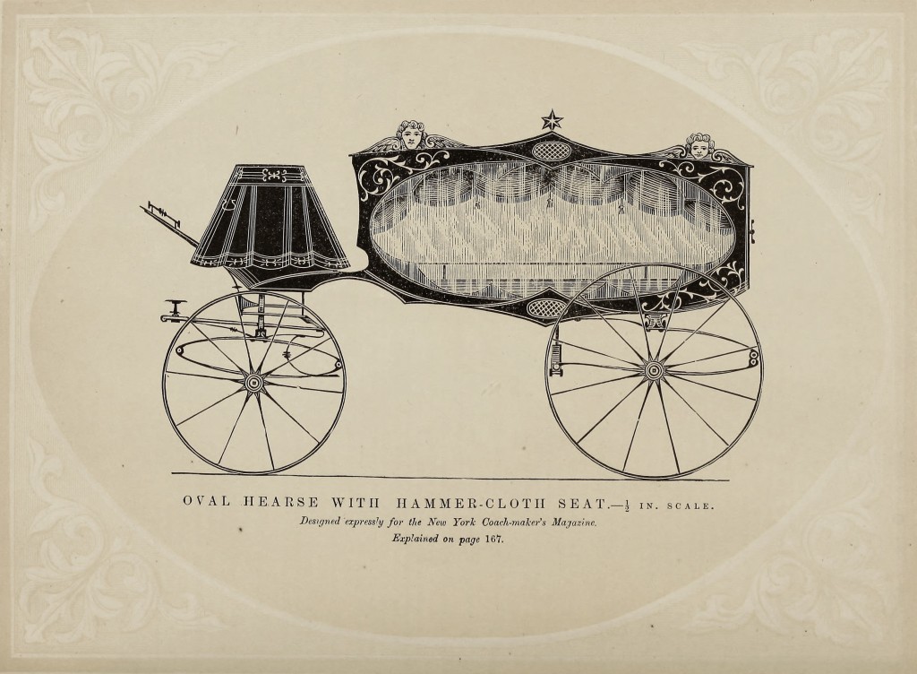 Oval Hearse Design from New York Coach Makers Magazine 1867