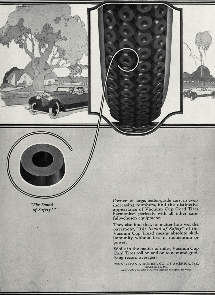 Pennsylvania Vacuum Cup Cord Tires Advertisement Circa 1922