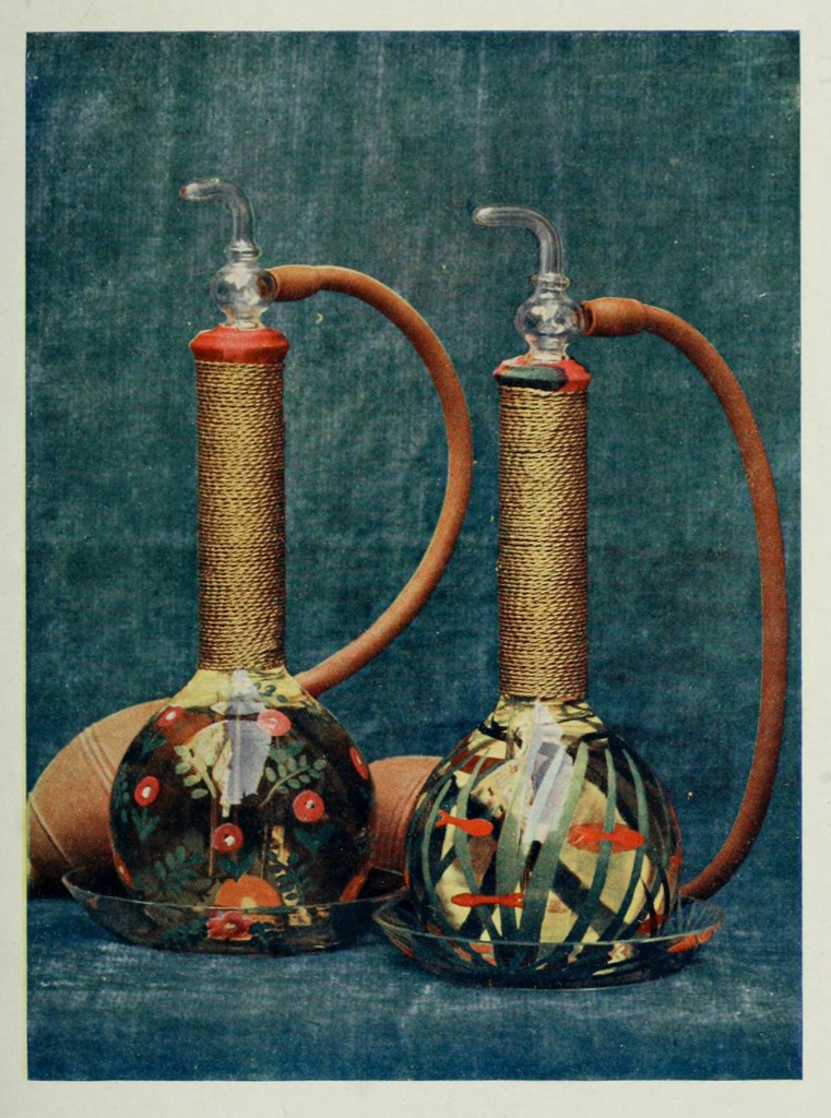 Perfume Glass Spray Bottles Atomizer circa 1917