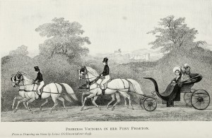 Princess (Soon to be Queen) Victoria in Her Pony Phaeton Carriage in About 1835