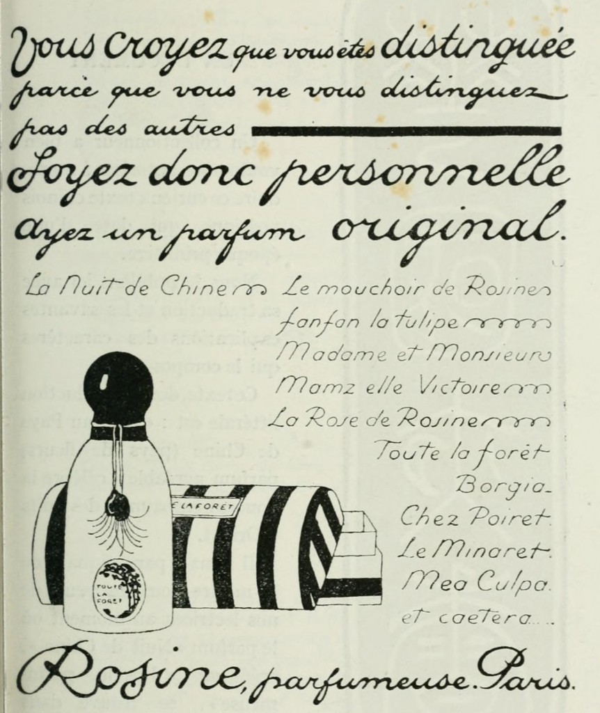 Rosine Perfume Ad circa 1917