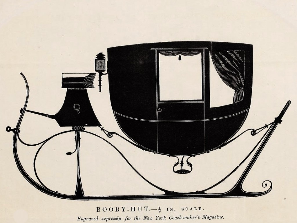 Sleigh - Carriage Antique Illustration Circa 1865