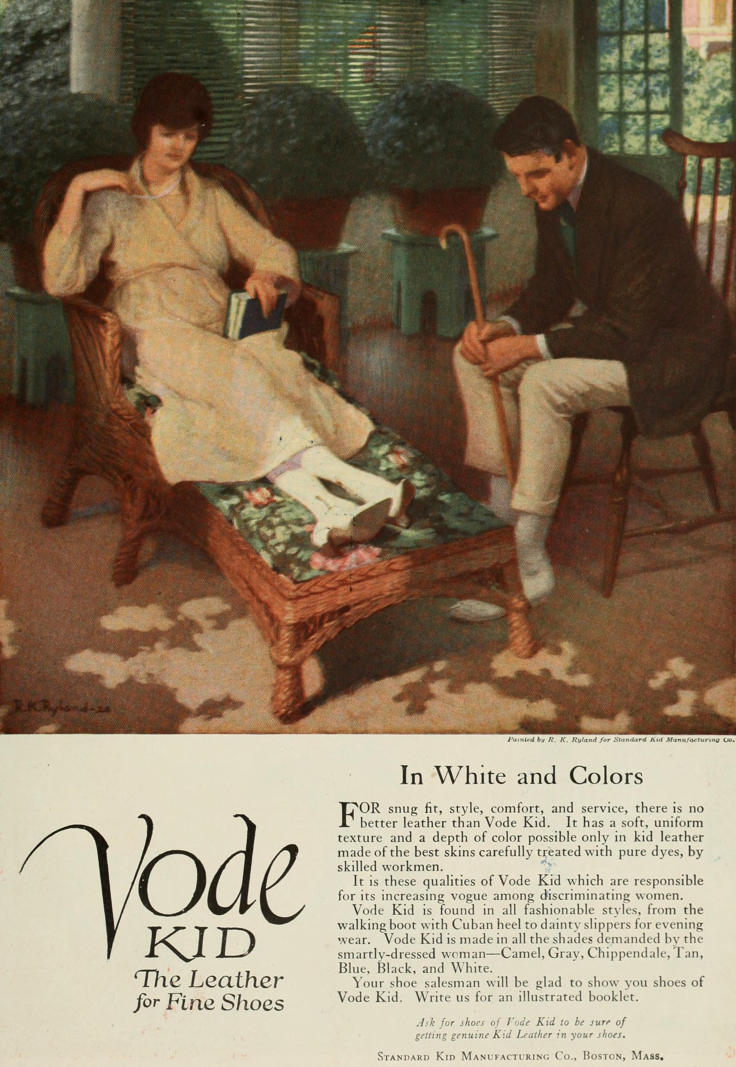 Standard Kid Manufacturing Co Vode Shoes Ad Circa 1920