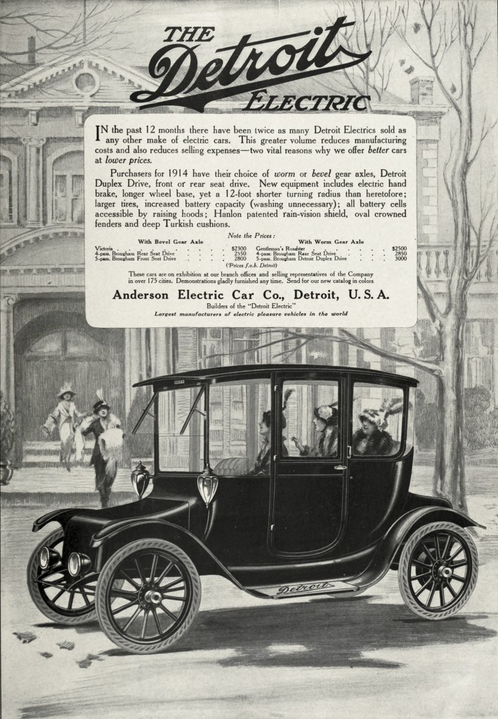 The Detroit Electric - Anderson Electric Car Co Ad circa 1913