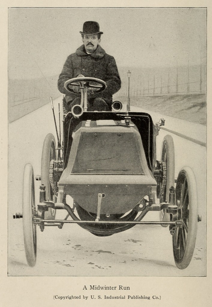 The Midwinter Run - Car and Driver Illustration circa 1900