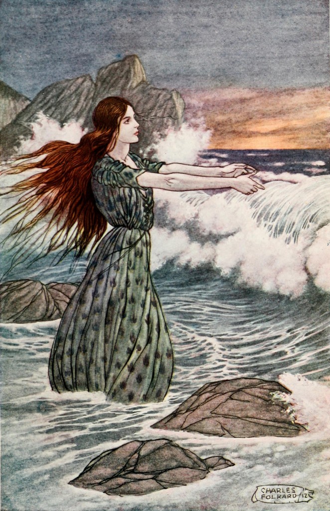 The Wild Waves Of The Sea Illustration 1919 By Charles Folkard